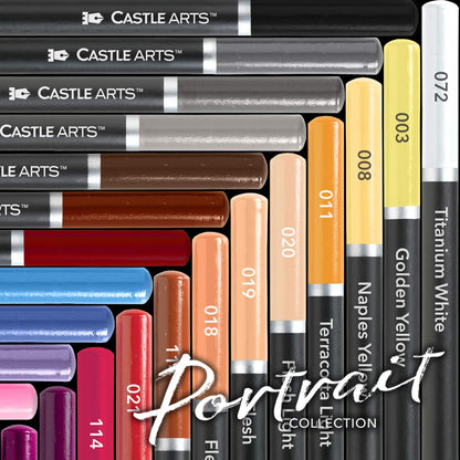 48 Pièces Crayons de Couleur Portrait & Paysage Marin Palette Ensemble