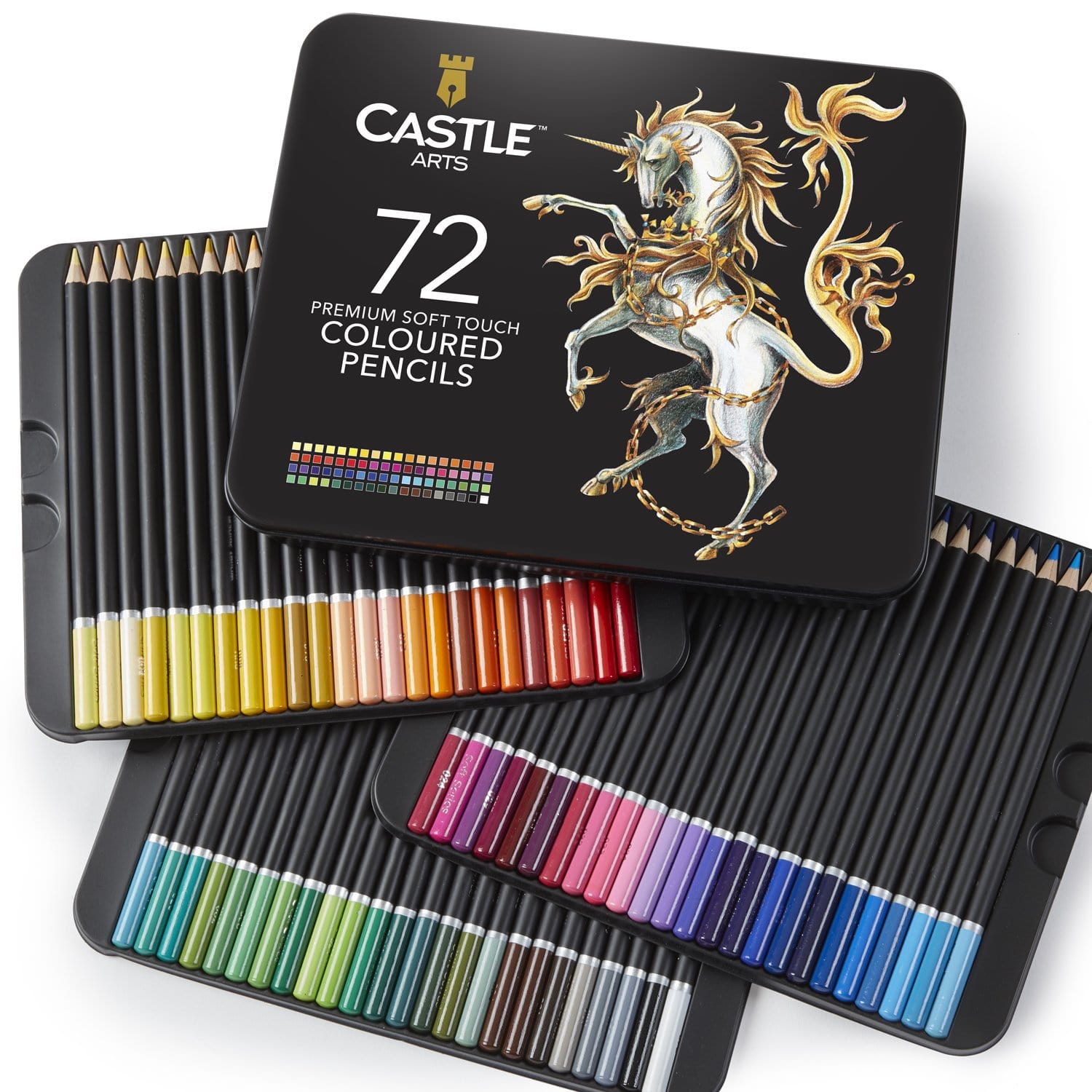 120 Pièces Crayons De Couleur Et Métalliques Étain Ensemble