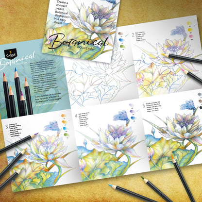 48 Piece Portrait & Botanical Coloured Pencils Palette Bundle