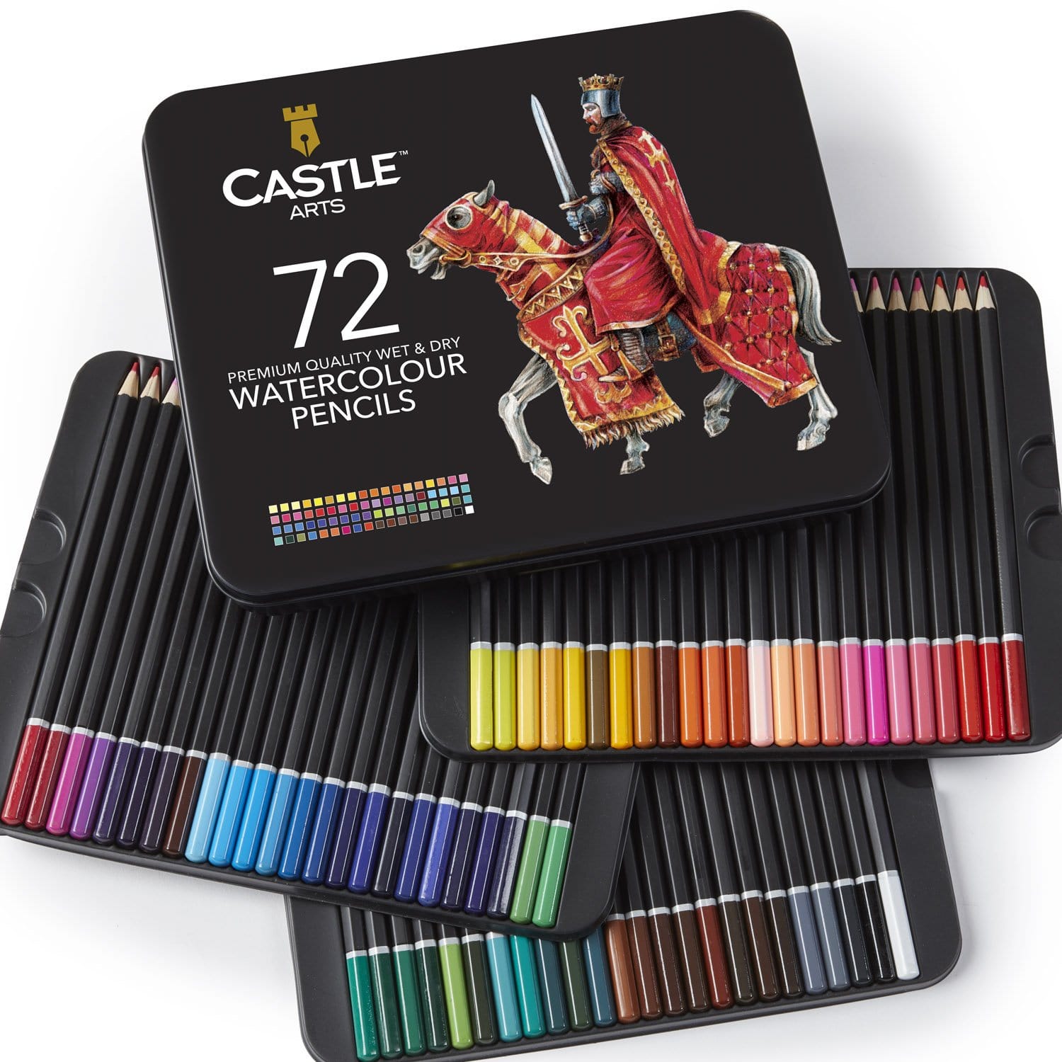 72 Piece Watercolour Pencil Set in Display Tin